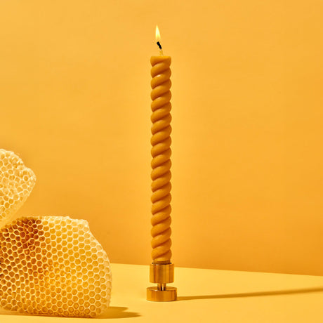 Spiral Beeswax Candles (2 pack) - Natural - Sumiye Co
