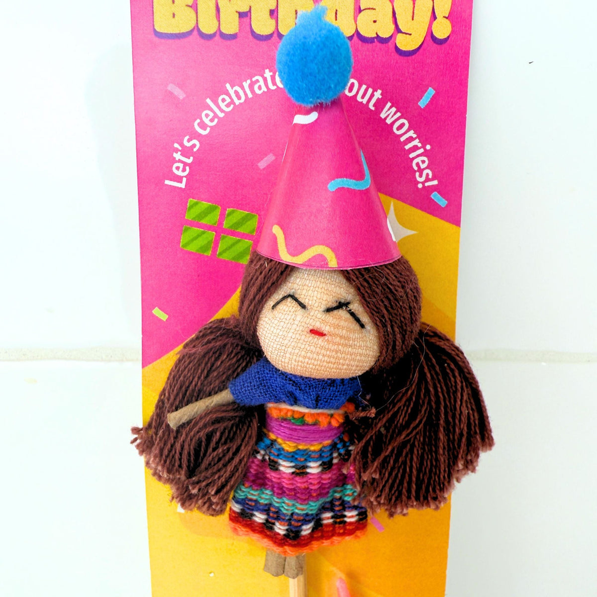 Birthday Cake Topper Doll & Candle