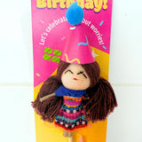 Birthday Cake Topper Doll & Candle