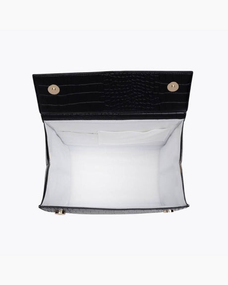 The Luncher - Black Croc | Designer Lunch Bags & Totes - Sumiye Co