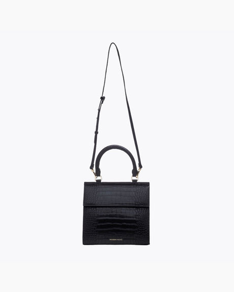 The Luncher - Black Croc | Designer Lunch Bags & Totes - Sumiye Co
