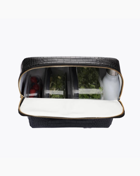 The Tote - Black Croc | Designer Lunch Bags & Totes - Sumiye Co