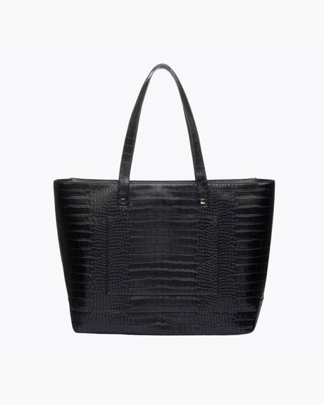 The Tote - Black Croc | Designer Lunch Bags & Totes - Sumiye Co