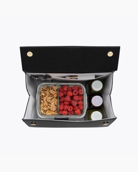 The Large Luncher - Black | Designer Lunch Bags & Totes - Sumiye Co