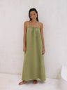 Bliss Flow Maxi Dress - Khaki Green - Sumiye Co