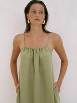 Bliss Flow Maxi Dress - Khaki Green - Sumiye Co