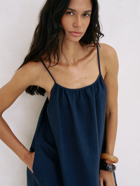 Bliss Flow Maxi Dress - Navy - Sumiye Co