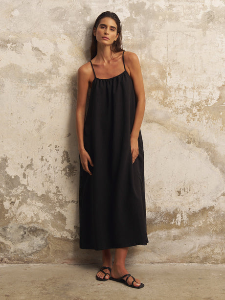Bliss Flow Maxi Dress - Black - Sumiye Co