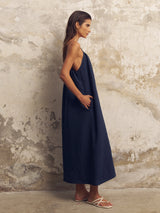 Bliss Flow Maxi Dress - Navy - Sumiye Co