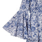 Block Printed Dress - Blue Floral-1
