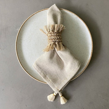 Fringes Napkin Ring - Set of 4 - Sumiye Co