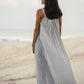 Breeze Beach Dress - Black Stripes by The Handloom