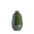 Green ceramic vase on a white background
