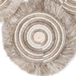 Fringed Taupe Geo Drink Coasters, Set of 4 | Home Decor