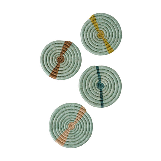 Restorative Coasters - Multicolor Seafoam, Set of 4 | Home Decor