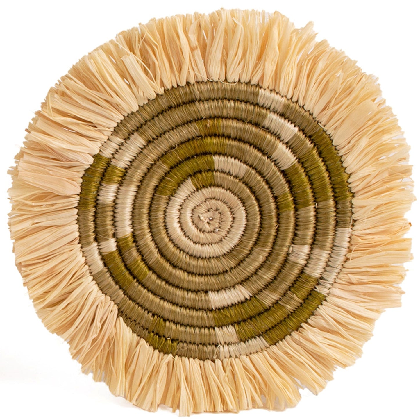 Restorative Greens Fringed Coasters - Mossy, Set of 4 | Home Decor