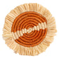 Earthen Craft Fringed Coasters - Earth Orange, Set of 4 | Home Decor