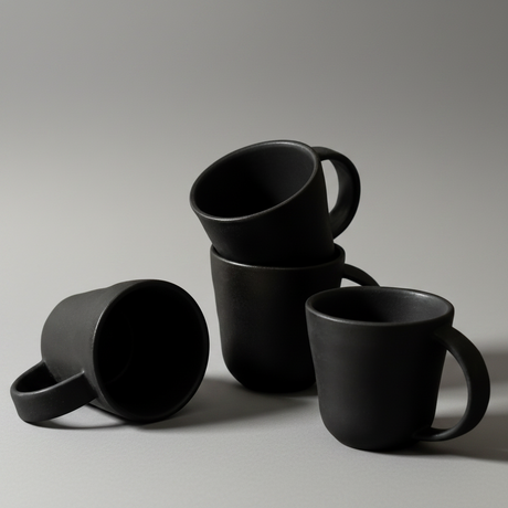 S/4 Tunisian Mug - Matte Black - Sumiye Co