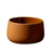 Brown ceramic bowl on a brown background