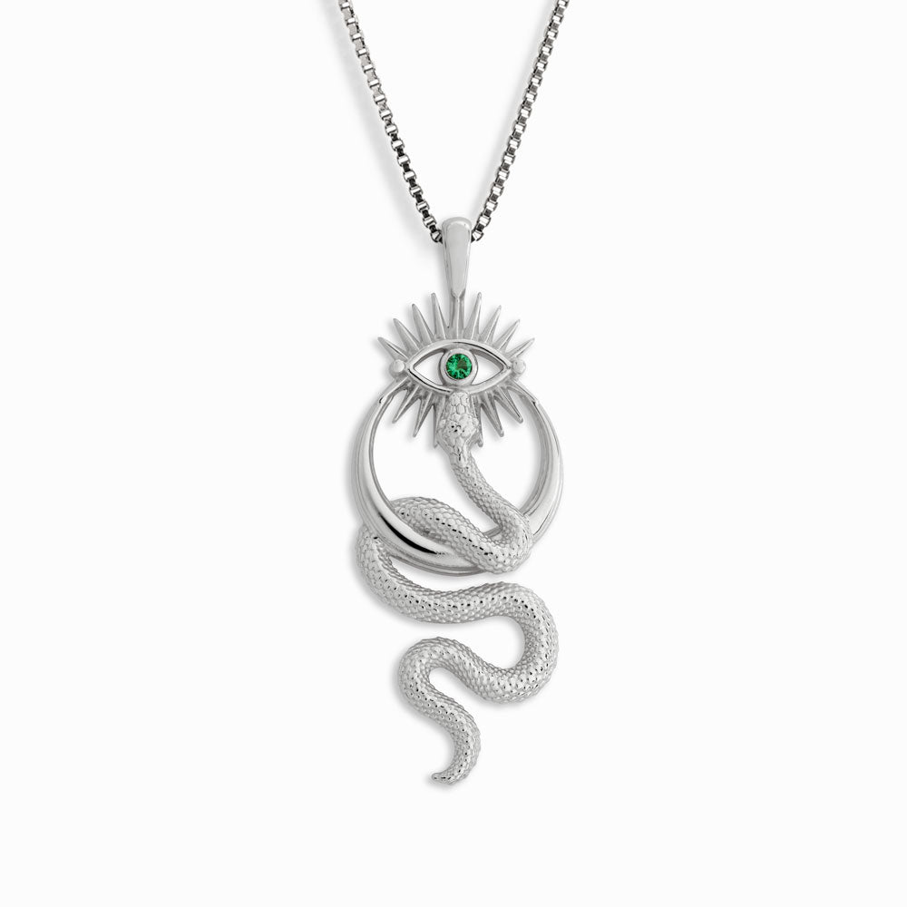 Crescent Snake Eye Necklace by Awe Inspired