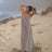 Canggu Maxi Dress - Navy With Stripes - Sumiye Co