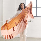 Hand Embroidered Modern Artisanal Scarf