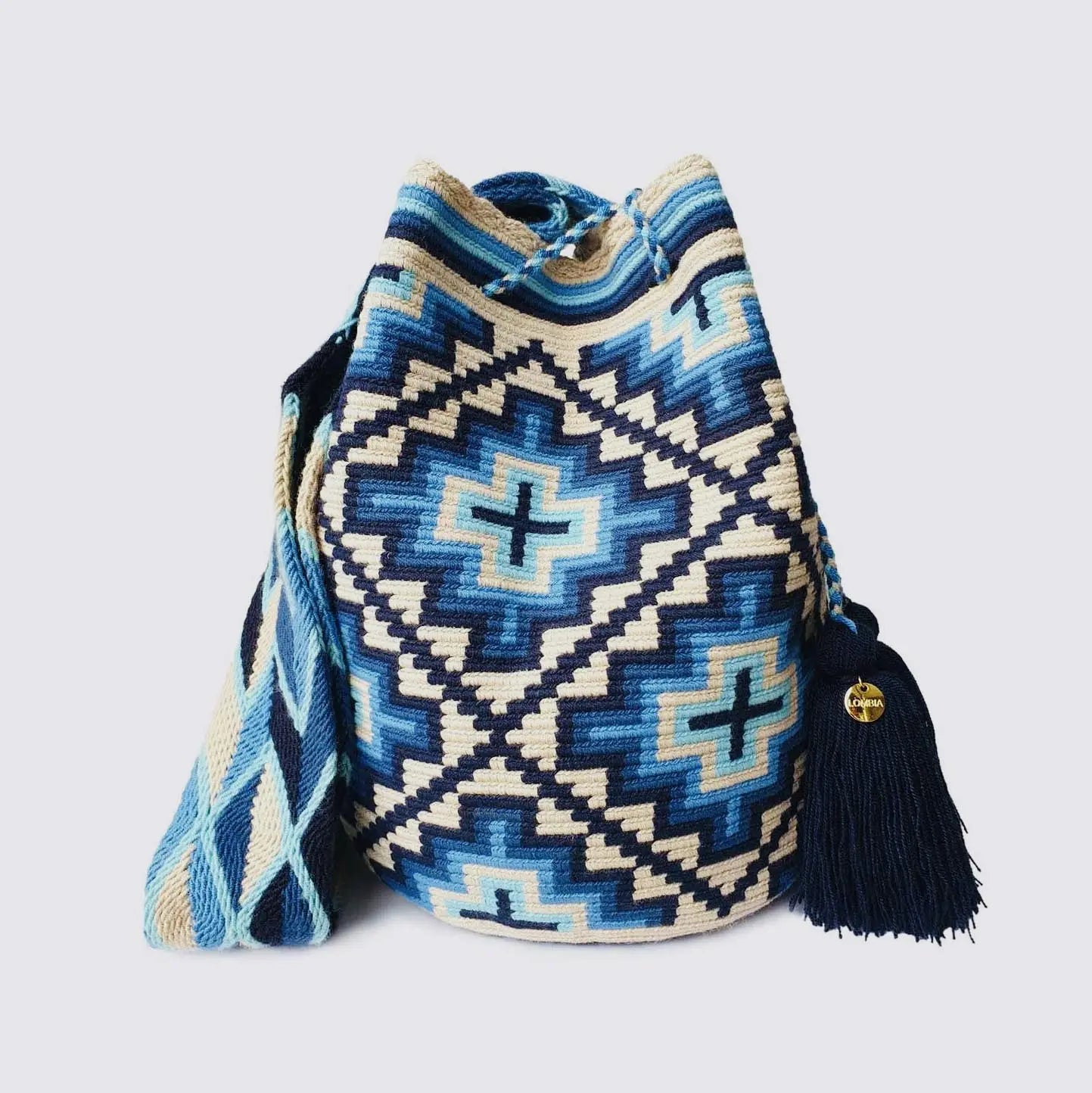 Carmen Wayuu Crochet Crossbody | Bucket Bag Lombia + Co.