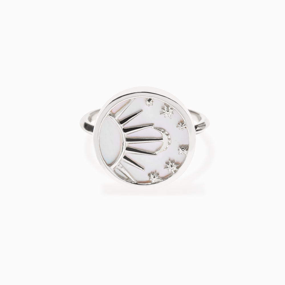 Celestial Mother of Pearl Ring by Awe Inspired