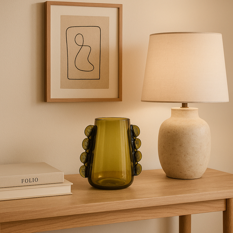 Betta Green Glass Vase - Sumiye Co