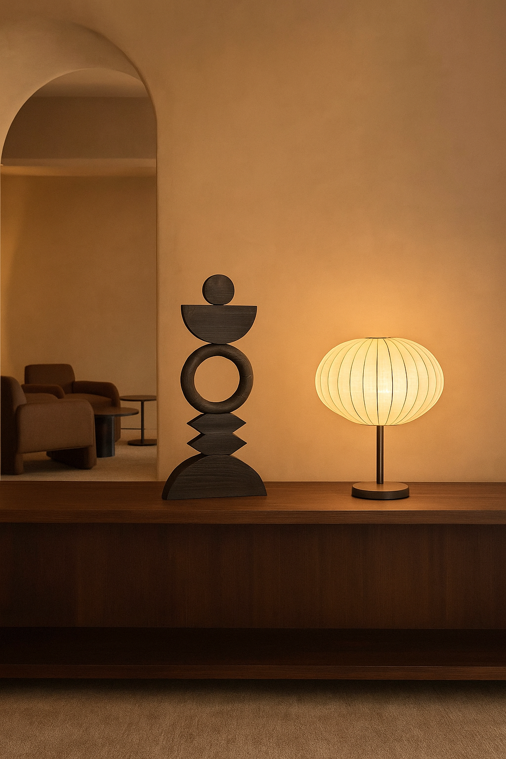 Arco Wood Sculpture | Artisan Made - Sumiye Co