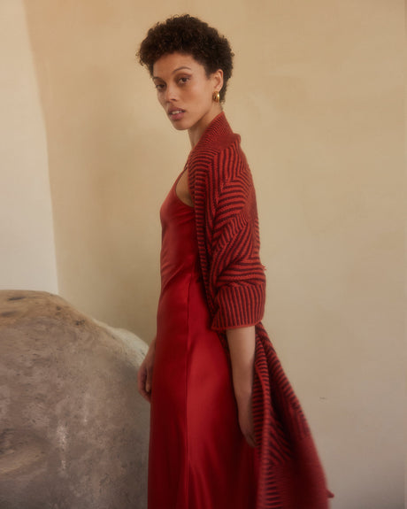 Chevron Shawl in Baby Alpaca - Sumiye Co