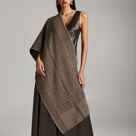 Chevron Shawl in Baby Alpaca - Sumiye Co