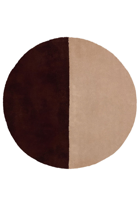 Classic Color Block Hand Tufted Wool Round Rug by JUBI