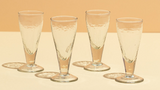 Pebbled Footed Tulip Glass - Set of 4 - Sumiye Co