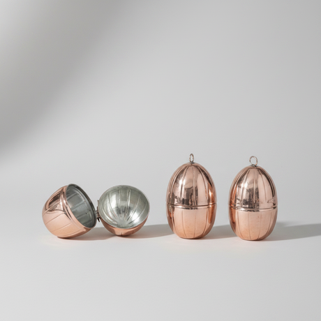 Copper Handmade Egg Ornaments Set/4 | Vintage Inspired - Sumiye Co