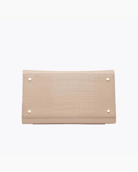 The Large Luncher - Cream Croc | Designer Lunch Bags & Totes - Sumiye Co