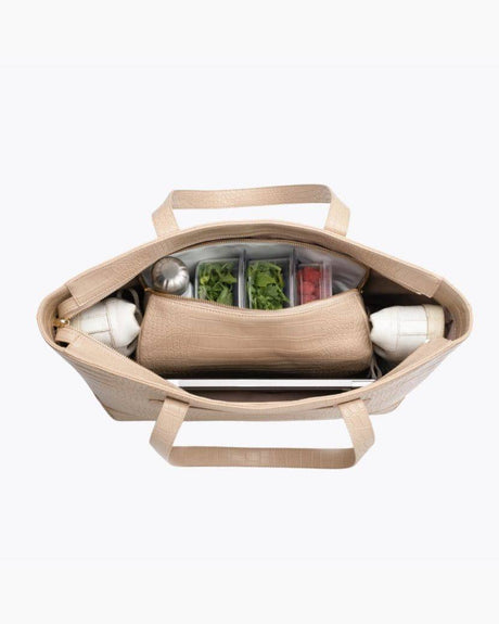 The Tote - Cream Croc | Designer Lunch Bags & Totes - Sumiye Co