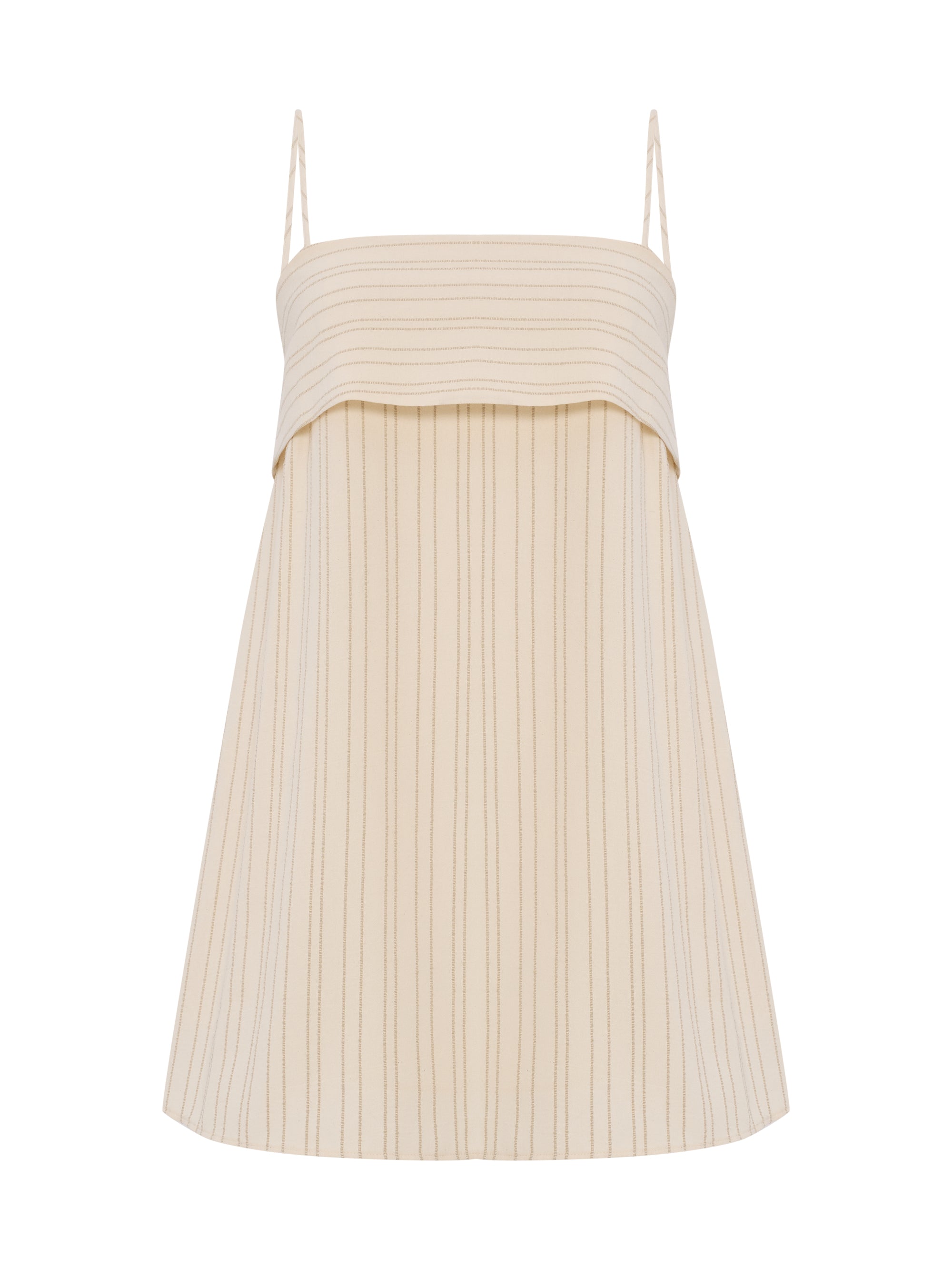 Puglia Stripes Mini Dress - Oatmeal - Sumiye Co