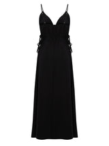 Sofia Ties Maxi Dress - Black