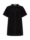 Mae Popover Mini Dress - Black - Sumiye Co