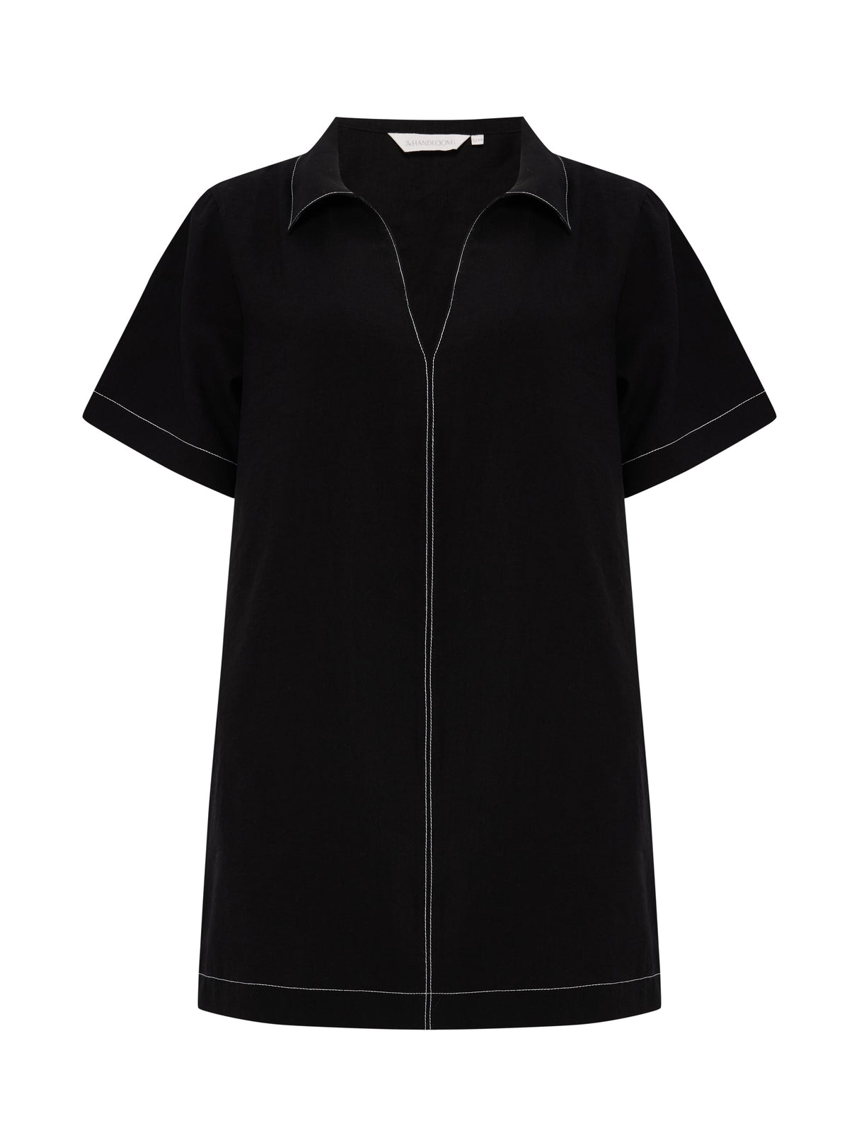 Mae Popover Mini Dress - Black - Sumiye Co