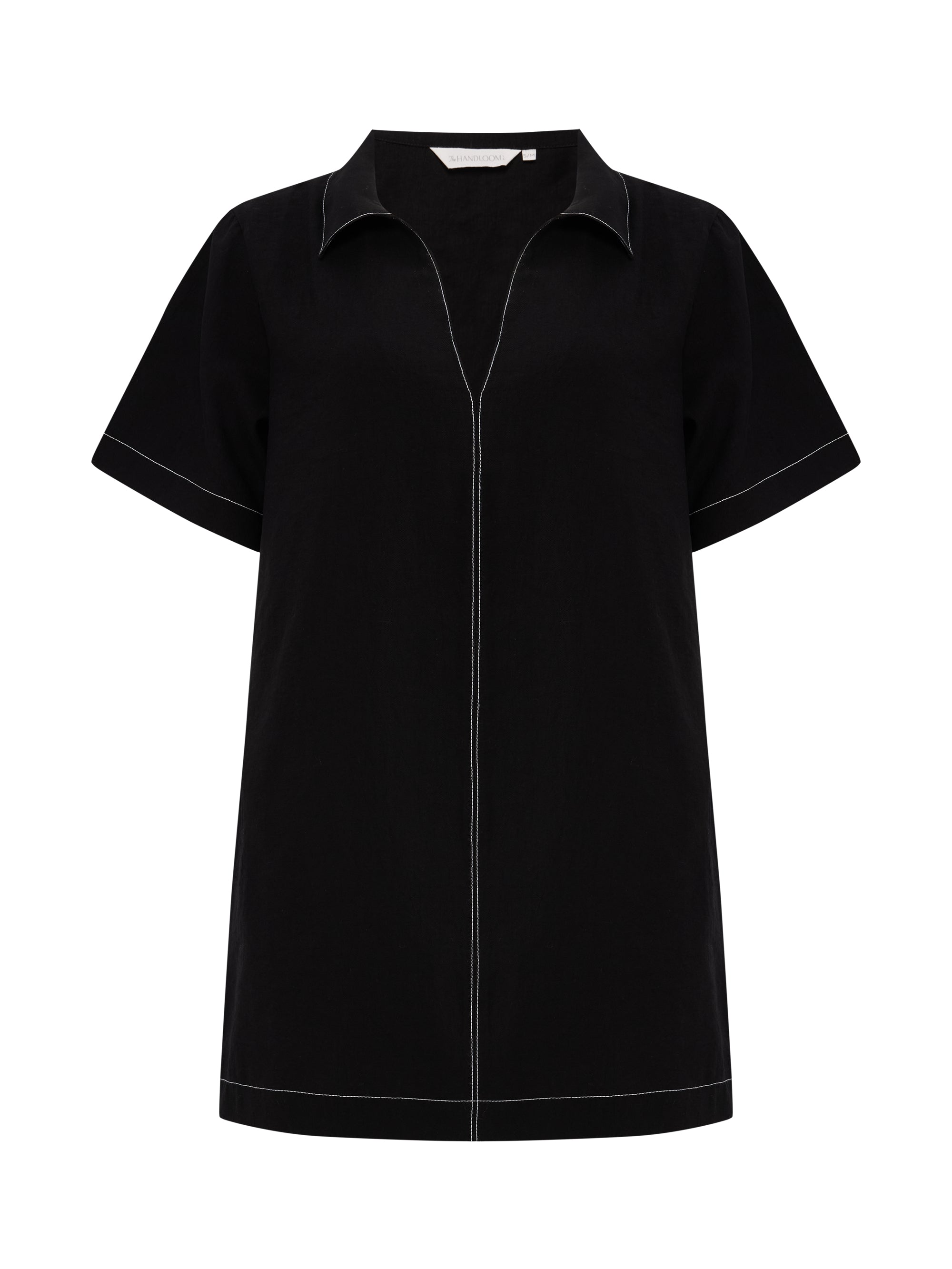 Mae Popover Mini Dress - Black - Sumiye Co