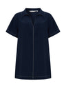 Mae Popover Mini Dress - Navy - Sumiye Co
