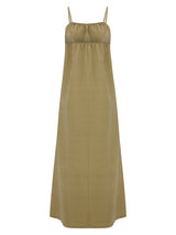 Bliss Flow Maxi Dress - Khaki Green