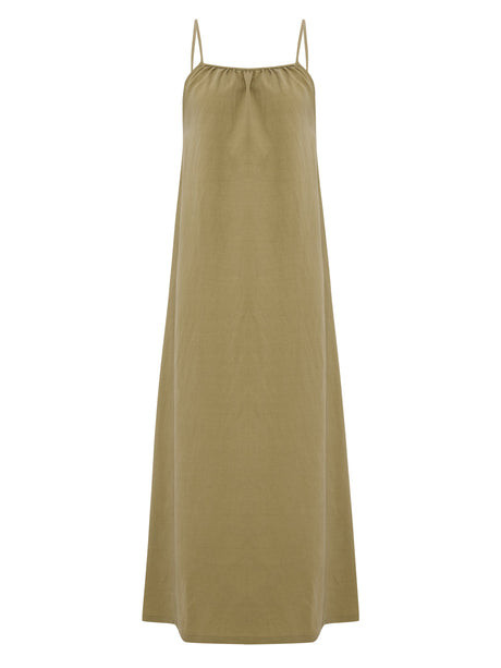Bliss Flow Maxi Dress - Khaki Green - Sumiye Co