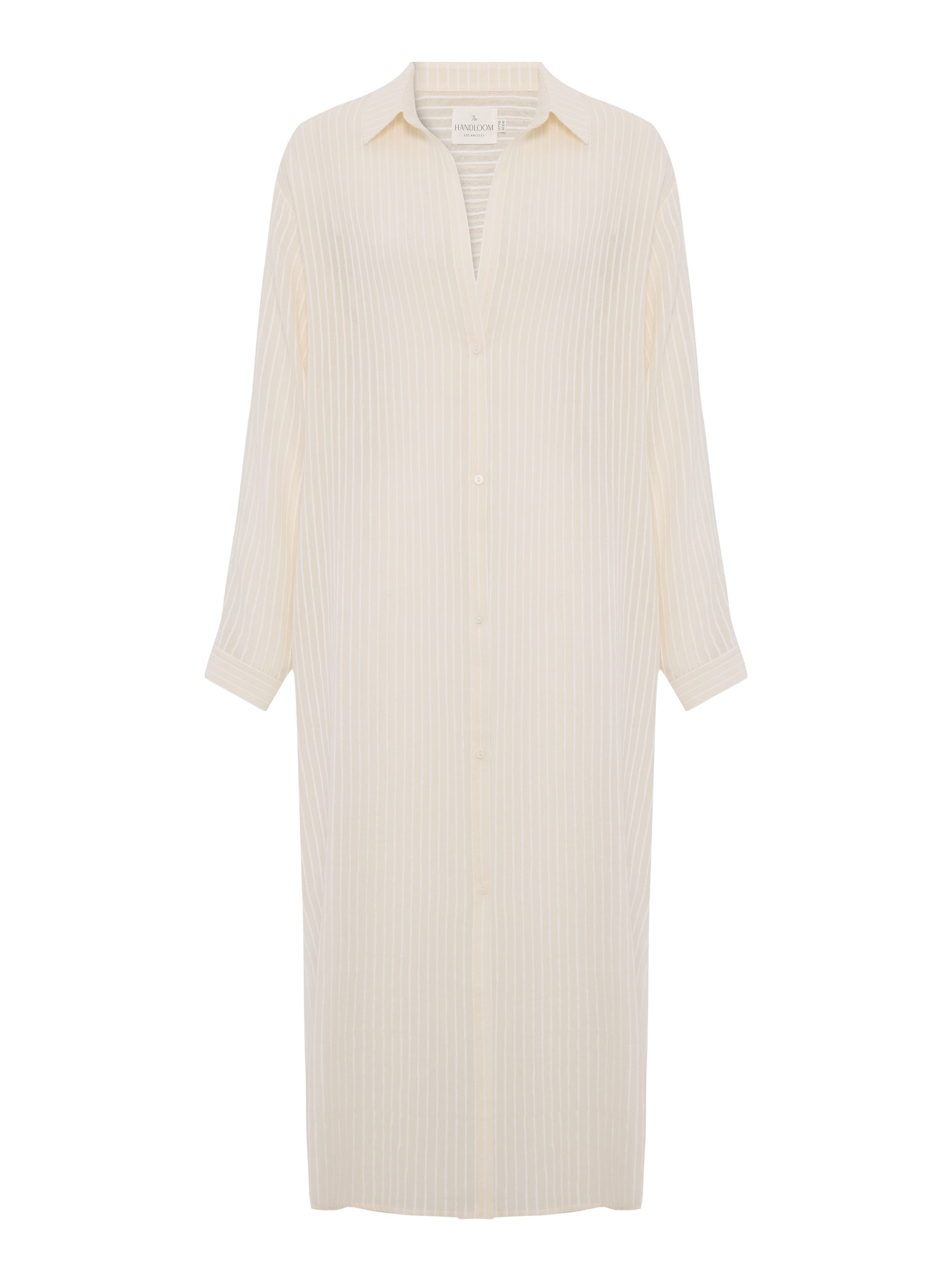 Voyage Shirt Dress - White Stripes - Sumiye Co