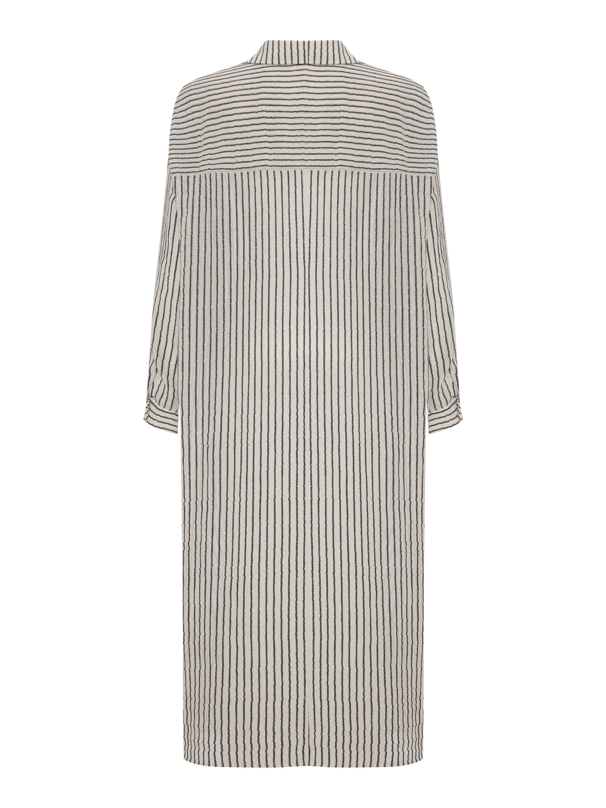 Voyage Shirt Dress - Black Stripes