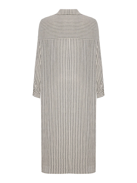 Voyage Shirt Dress - Black Stripes - Sumiye Co