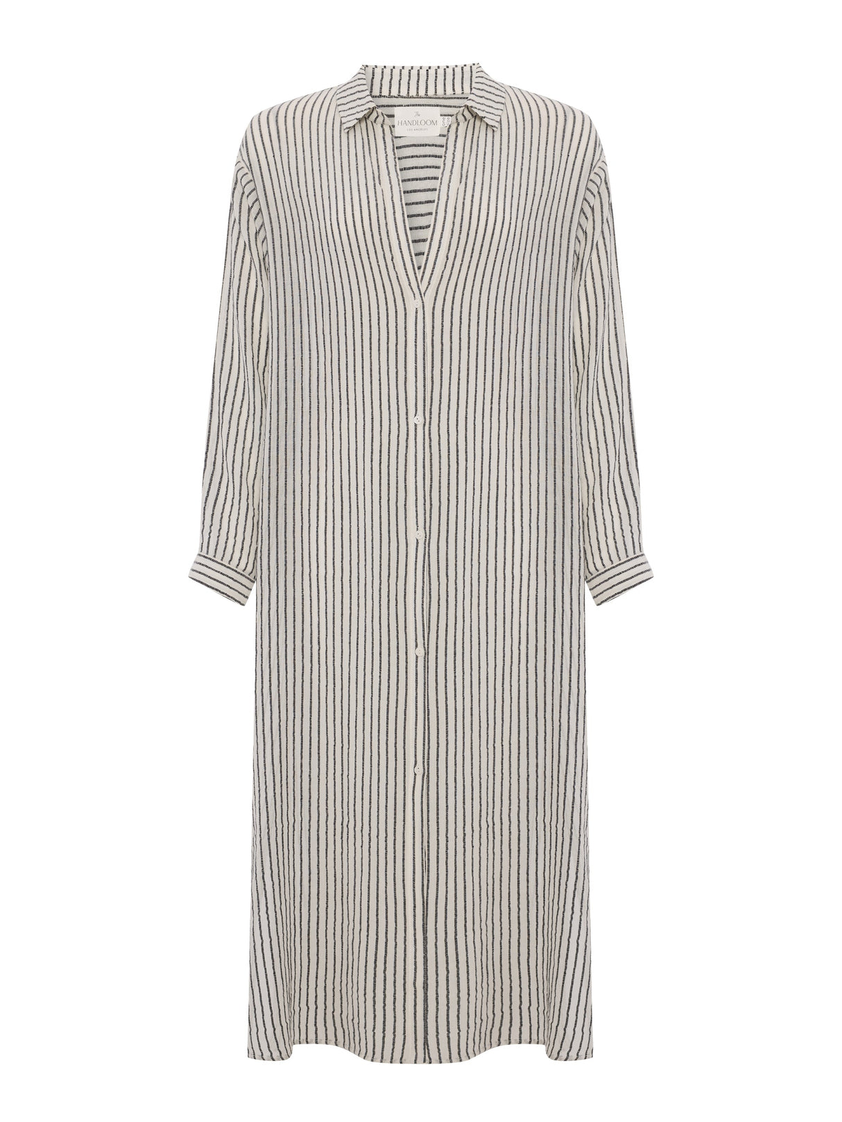 Voyage Shirt Dress - Black Stripes