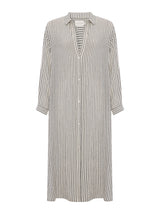 Voyage Shirt Dress - Black Stripes
